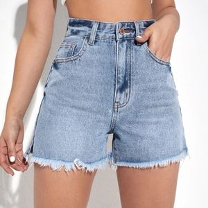 SHEIN high waist denim shorts